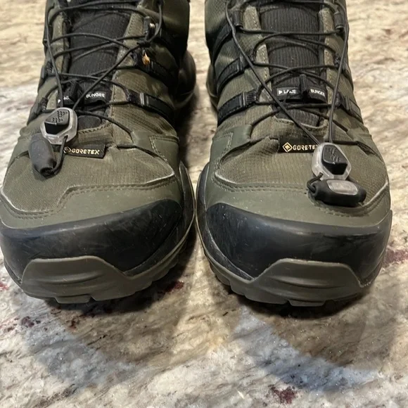 Adidas Men’s Terrex Swift GTX Dark Olive Green & Black Athletic Sneakers SIZE 10 - Picture 6 of 16